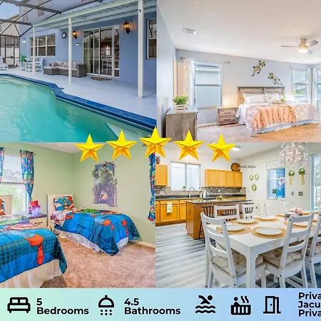 5 Bedroom Villa L 12 Min To Disney L Themed Rooms L Orlando Area Davenport Extérieur photo